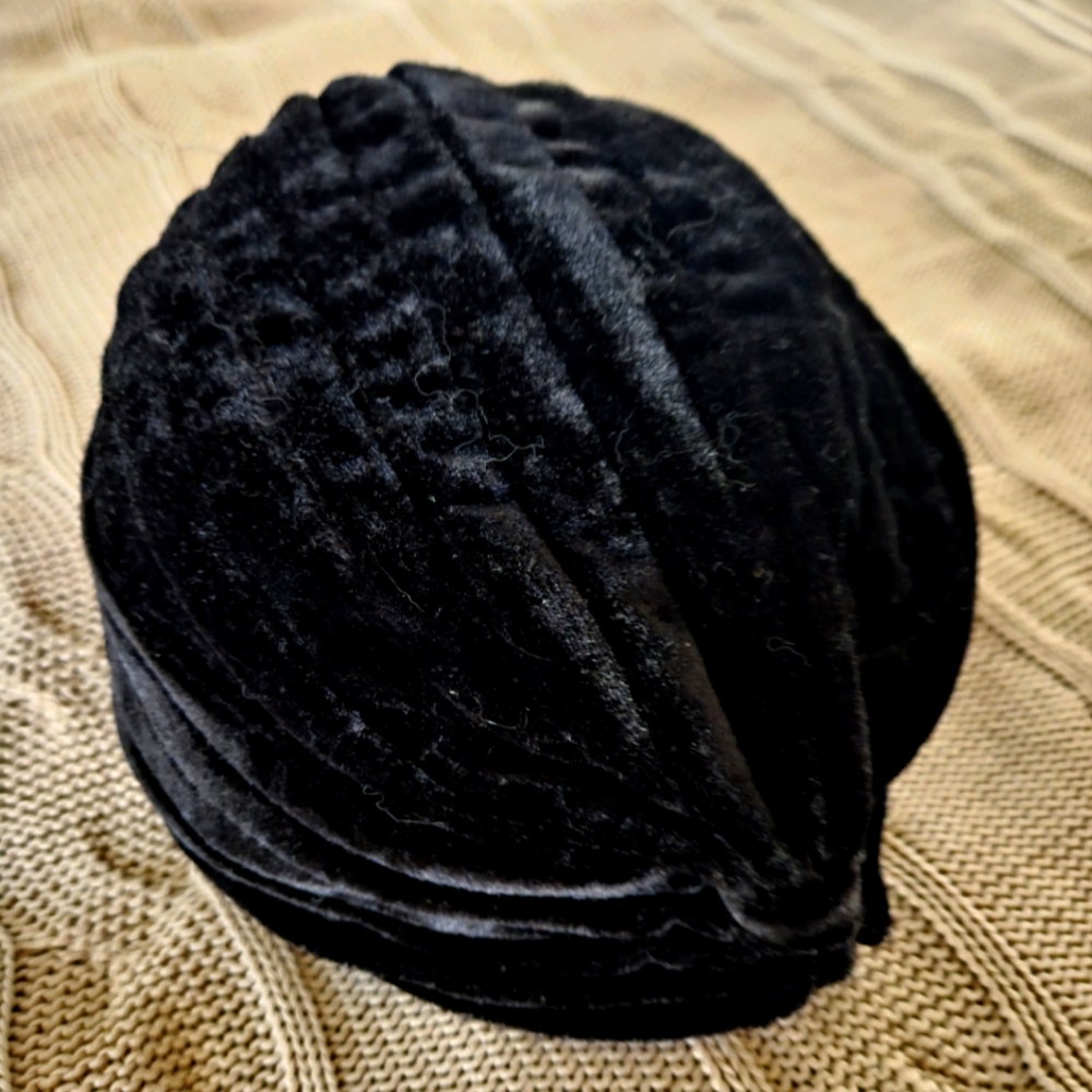 1pc Black Velvet Gipsy knotted Head Wrap
